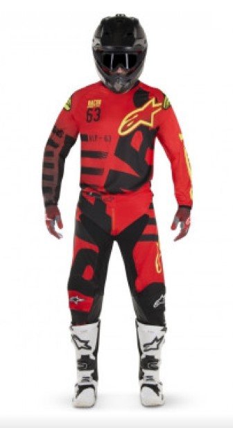 Мотоштаны Alpinestars Racer Braap Red/Black/Yell Fluo