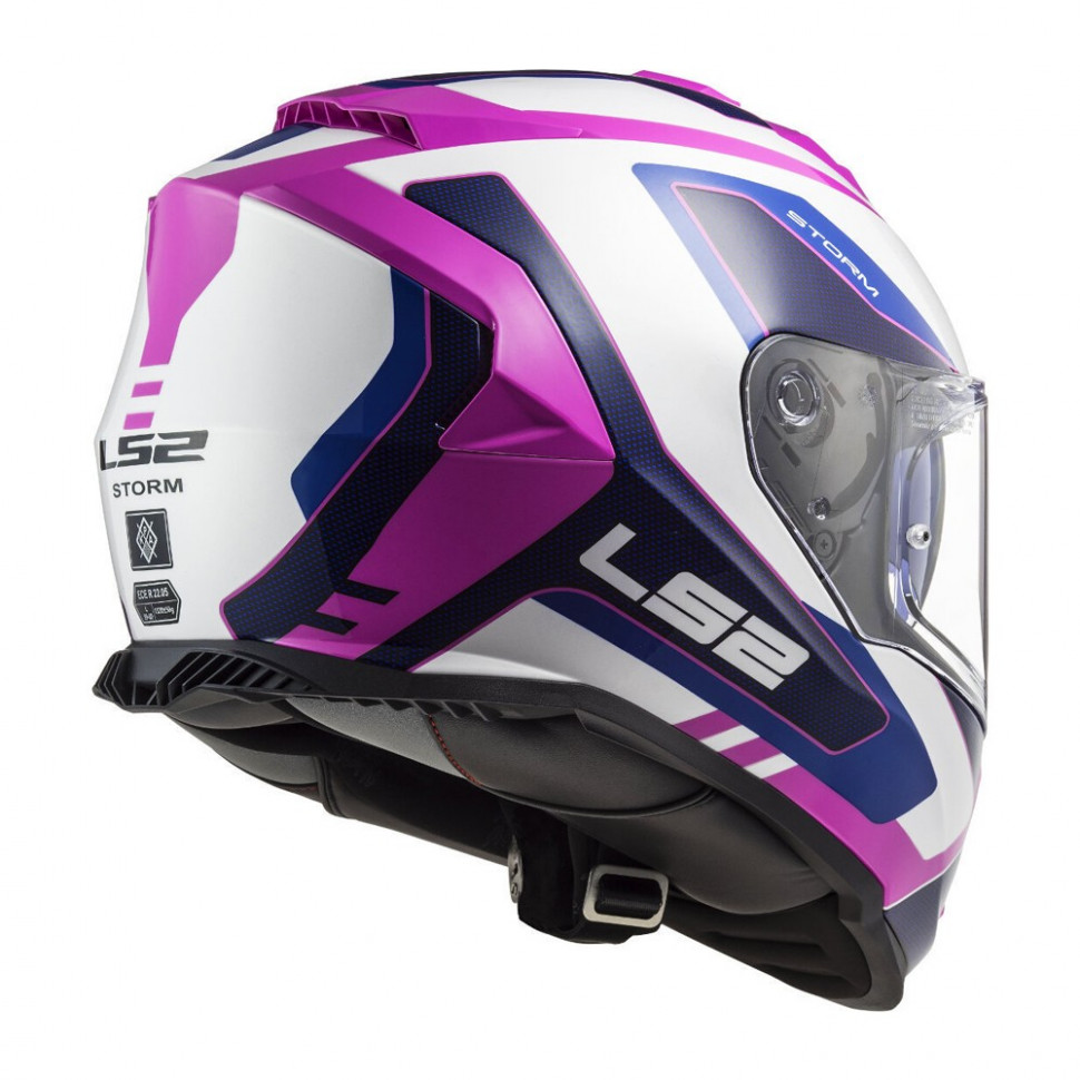 Мотошлем LS2 FF800 Storm Techy Gloss White Pink