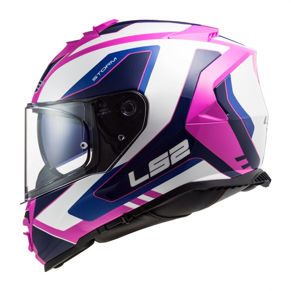 Мотошлем LS2 FF800 Storm Techy Gloss White Pink