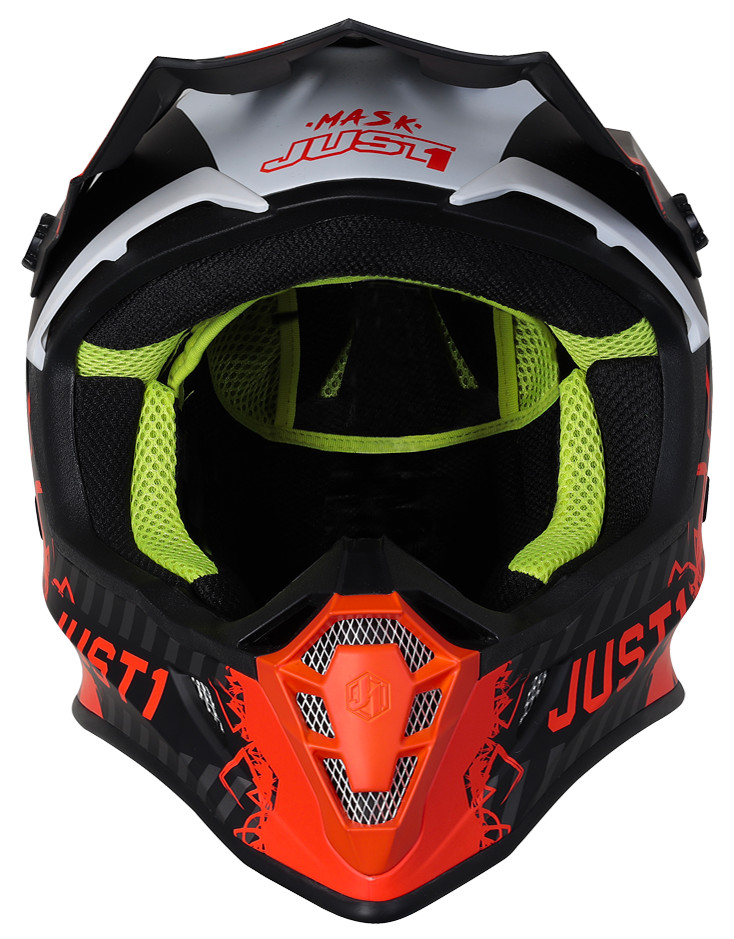 Мотошолом Just1 J38 Mask Fluo Orange/Titanium Black Matt