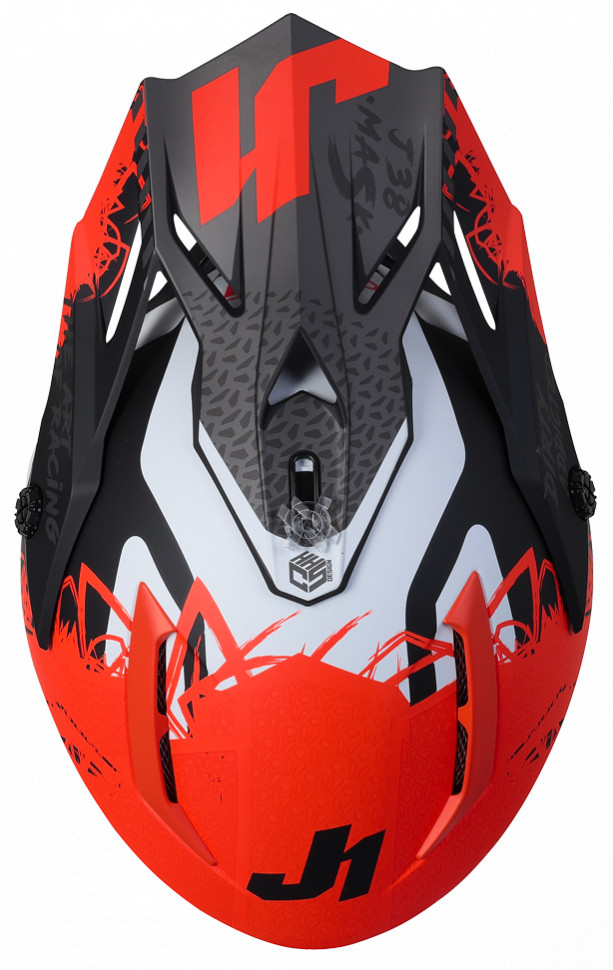 Мотошолом Just1 J38 Mask Fluo Orange/Titanium Black Matt