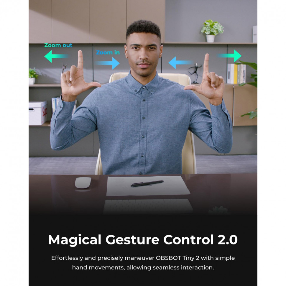 Розумна веб-камера OBSBOT Tiny-2 NEXT GEN 4K (OBSBOT-TINY2)