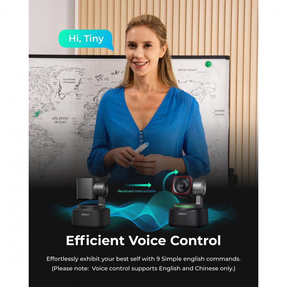 Розумна веб-камера OBSBOT Tiny-2 NEXT GEN 4K (OBSBOT-TINY2)