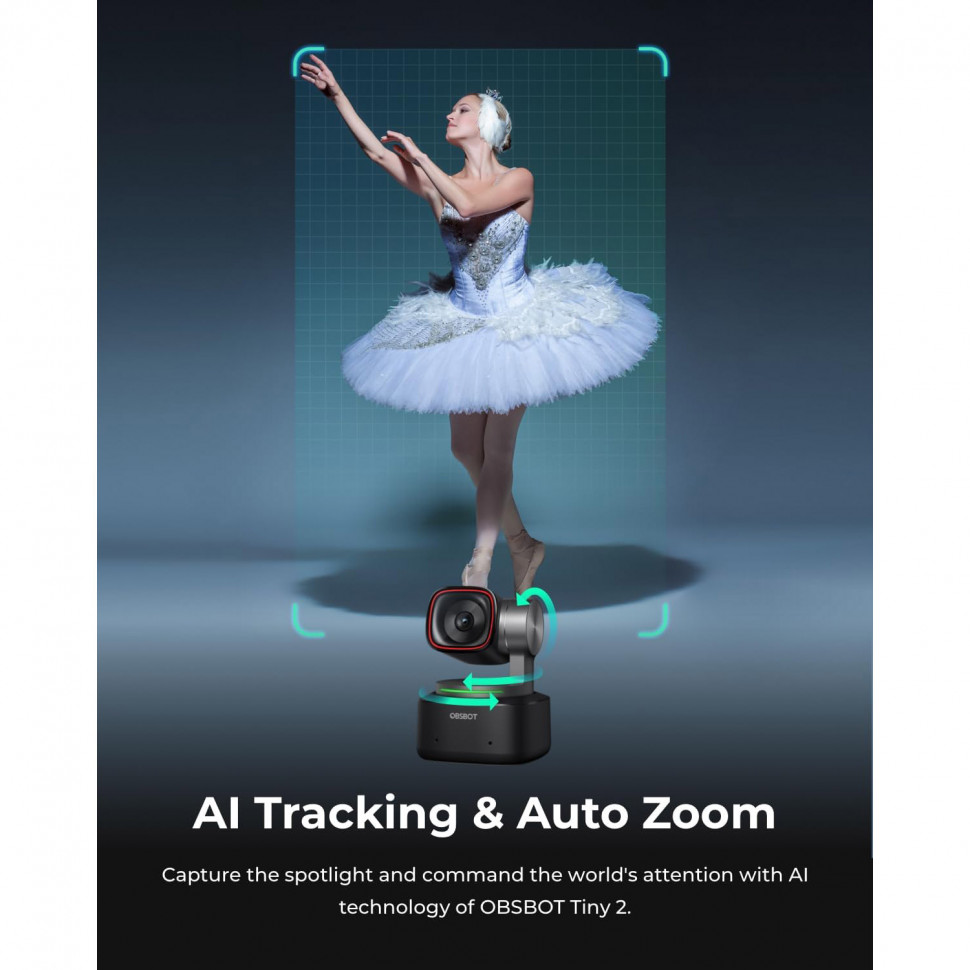 Розумна веб-камера OBSBOT Tiny-2 NEXT GEN 4K (OBSBOT-TINY2)