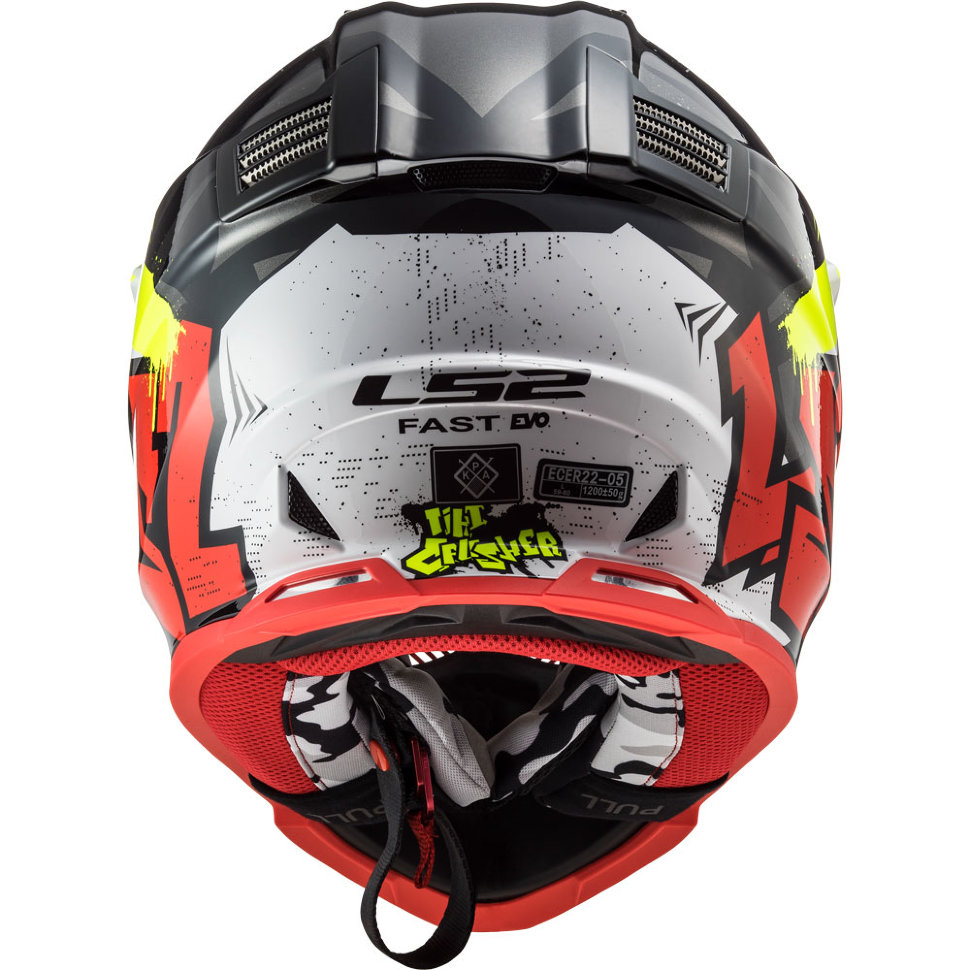 Мотошлем LS2 MX437 Fast Evo Crusher Black/Red