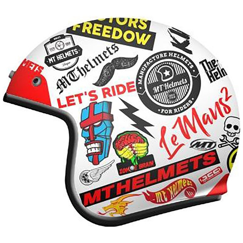 Мотошлем MT Helmets Le Mans 2 SV Anarchy White/Multicolor