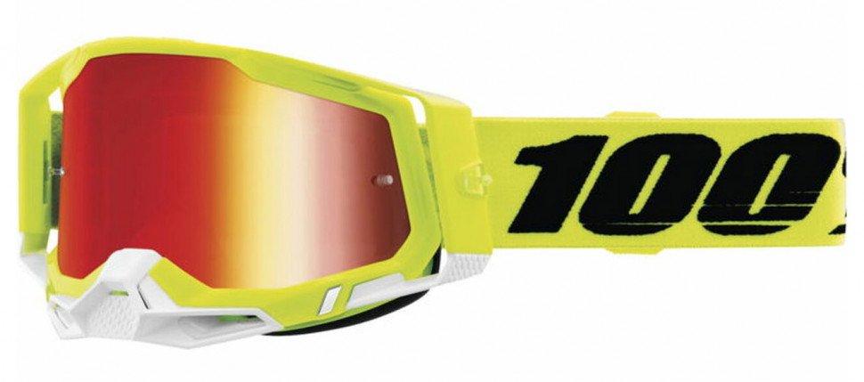 Мото очки 100% Racecraft 2 Goggle Yellow Mirror Red Lens (50121-251-04)
