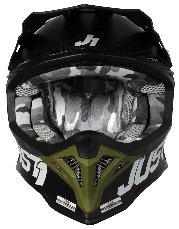 Мотошолом Just1 J39 Kinetic Camo Army Green/Black Matt