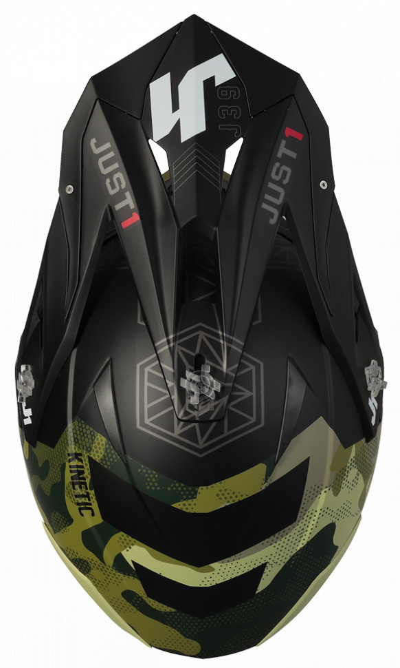 Мотошолом Just1 J39 Kinetic Camo Army Green/Black Matt