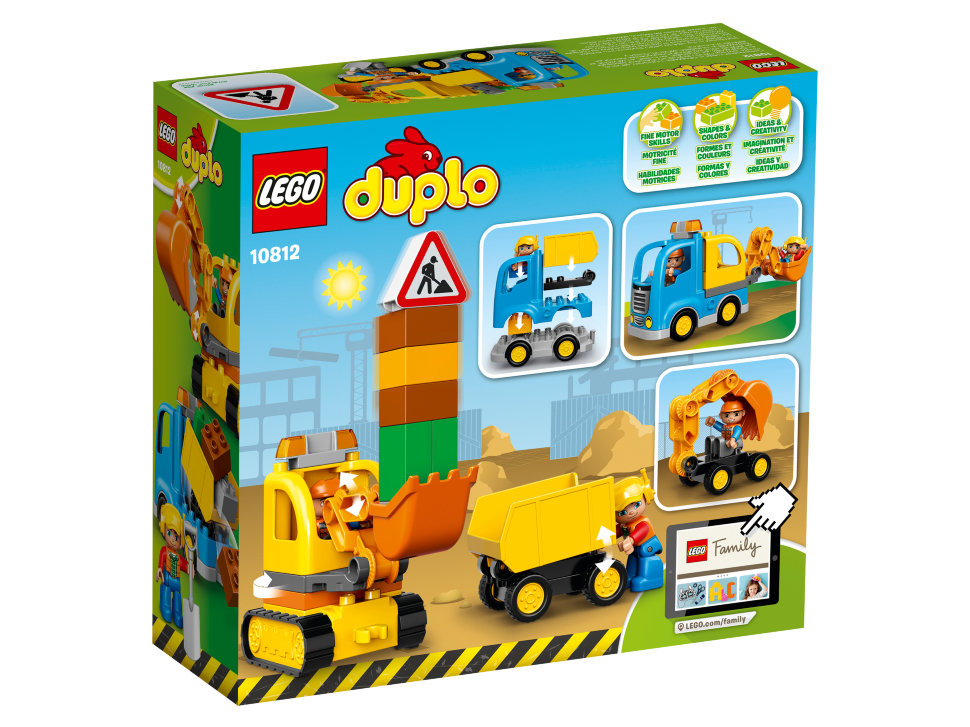 Конструктор Lego Duplo: грузовик и гусеничный экскаватор (10812)