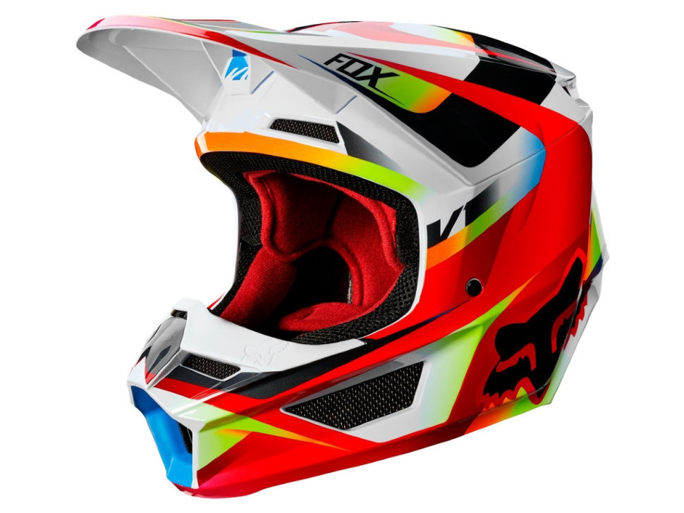 Мотошлем Fox V1 Motif Helmet Red/White