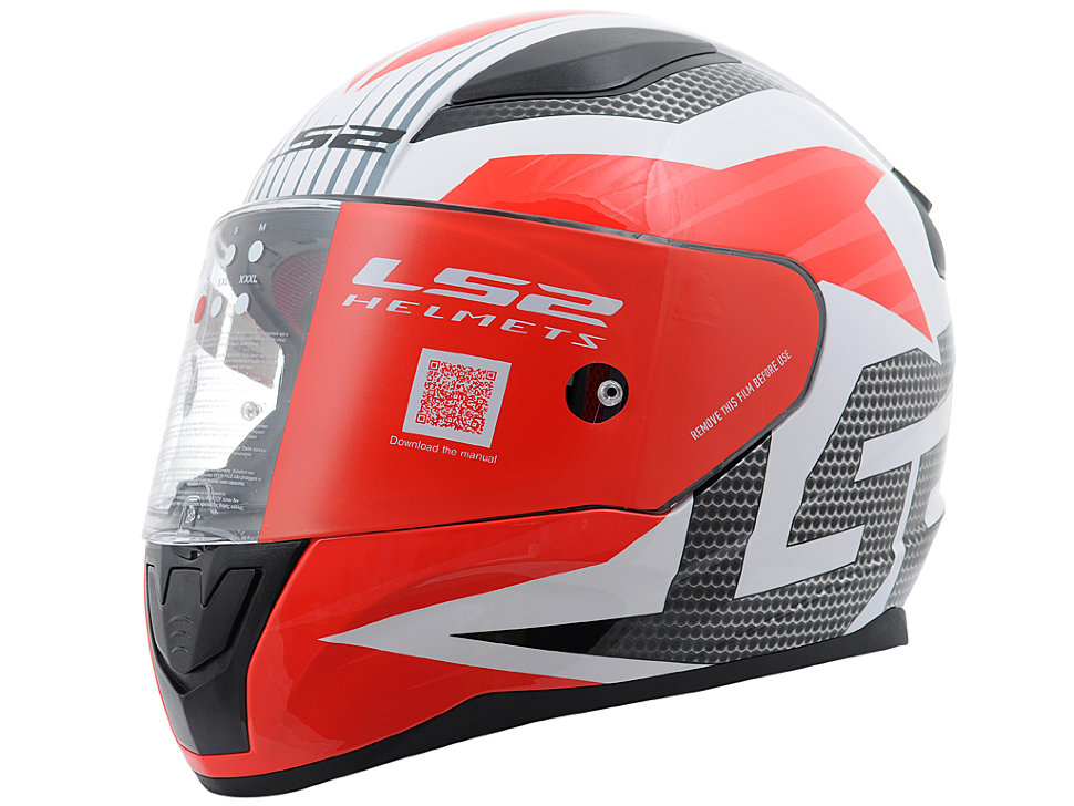 Мотошлем LS2 FF353 Rapid Grid White/Red