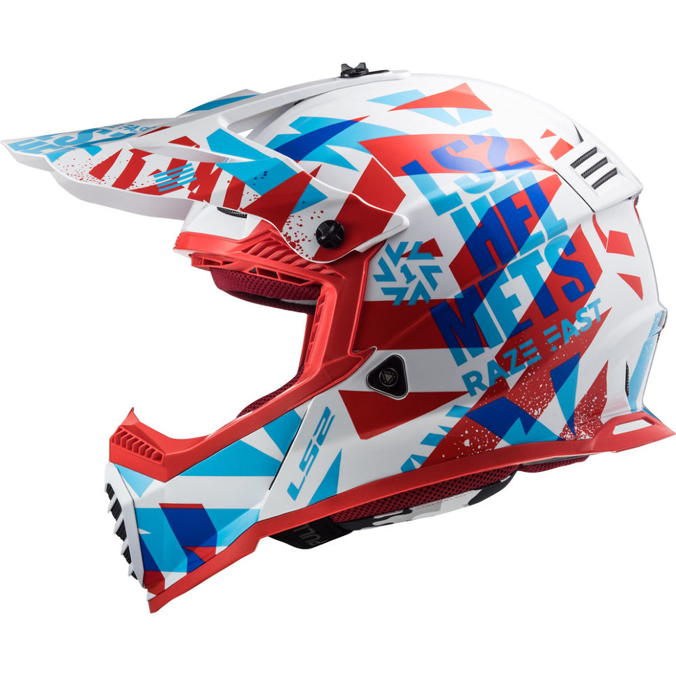 Мотошлем LS2 MX437 Fast Evo Funky Red/White
