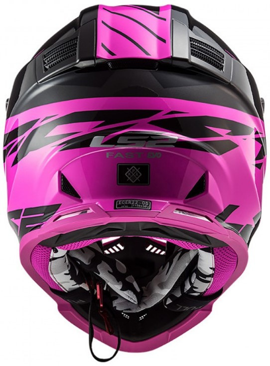 Мотошлем LS2 MX437 Fast Evo Roar Matt Black Purple