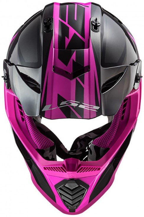 Мотошлем LS2 MX437 Fast Evo Roar Matt Black Purple
