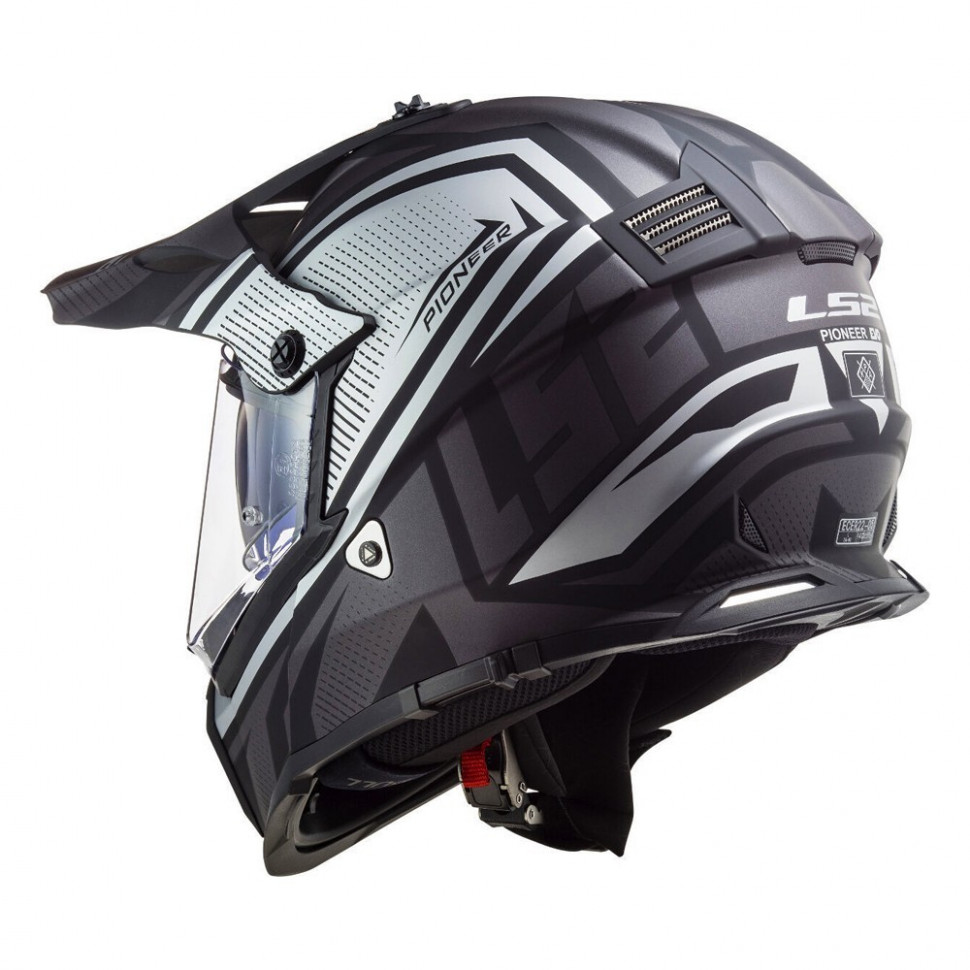Мотошлем LS2 MX436 Pioneer Evo Master Matt Titanium