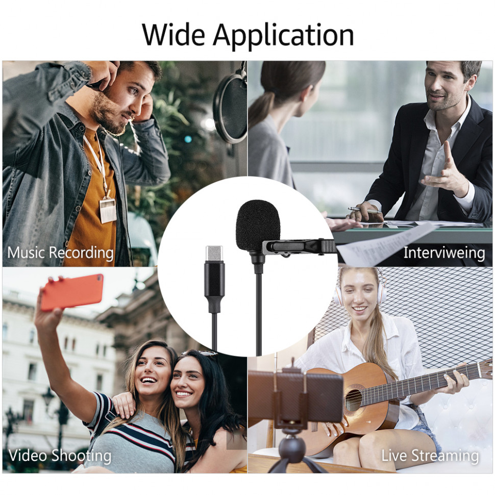 Петличный микрофон Comica V01SP(UC) USB Type-C 4.5m