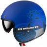 Мотошлем MT Helmets Jet Le Mans 2 SV Cafe Racer Blue