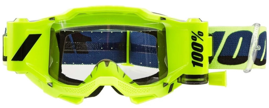 Мото очки 100% Accuri 2 Forecast Goggle Fluo Yellow Clear Lens Roll-Off (50221-901-04)