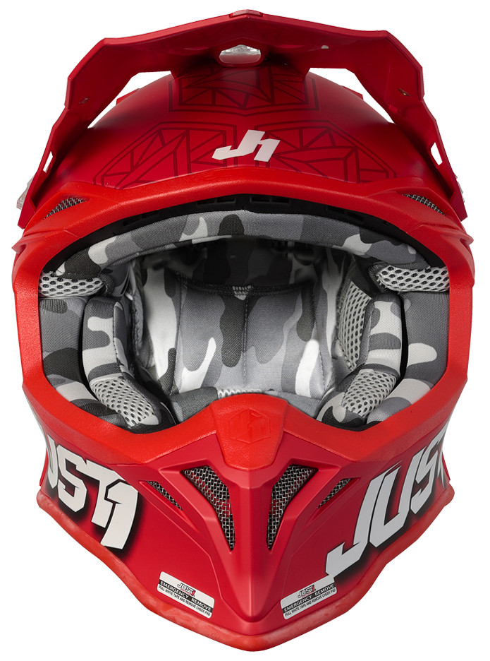 Мотошлем Just1 J39 Kinetic Camo Black/Grey/Red Matt