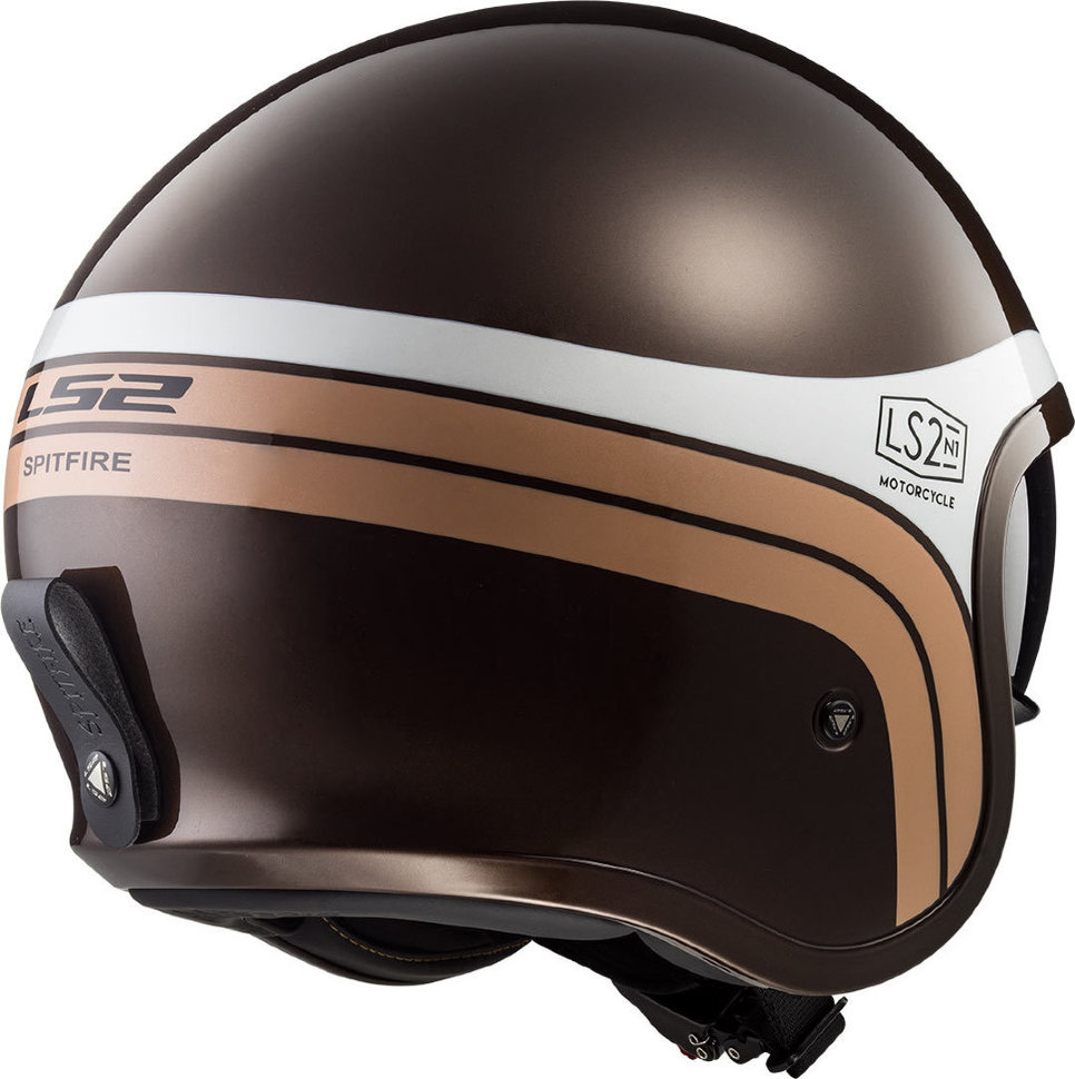 Мотошлем LS2 OF599 Spitfire Sunrise Brown/White