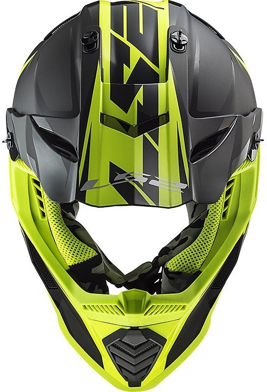 Мотошлем LS2 MX437 Fast Evo Roar Black Hi-Vis Yellow