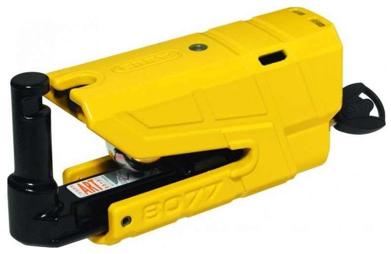 Мотозамок с сигнализацией и цепью ABUS 8077/12KS120 Granit Detecto Yellow (190056)
