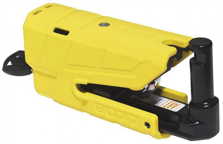 Мотозамок с сигнализацией и цепью ABUS 8077/12KS120 Granit Detecto Yellow (190056)