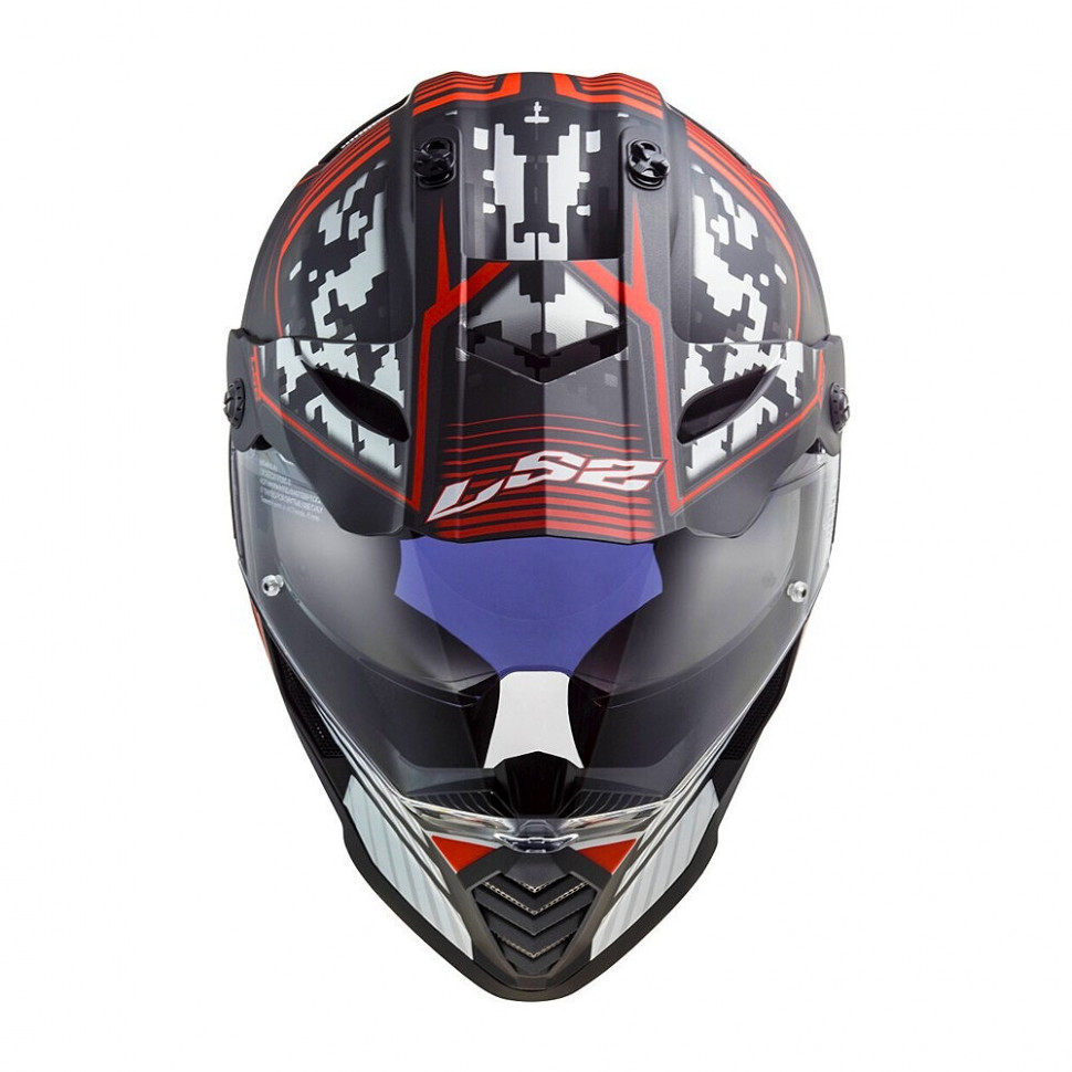 Мотошлем LS2 MX436 Pioneer Evo Saturn Matt Black Red